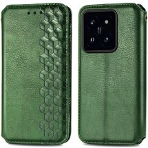 Чехол Deexe Rhombus Wallet для Xiaomi 14T Pro - Green: фото 1 из 9