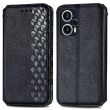 Чехол Deexe Rhombus Wallet для Xiaomi Poco F5 / Redmi Note 12 Turbo - Black (327338B)