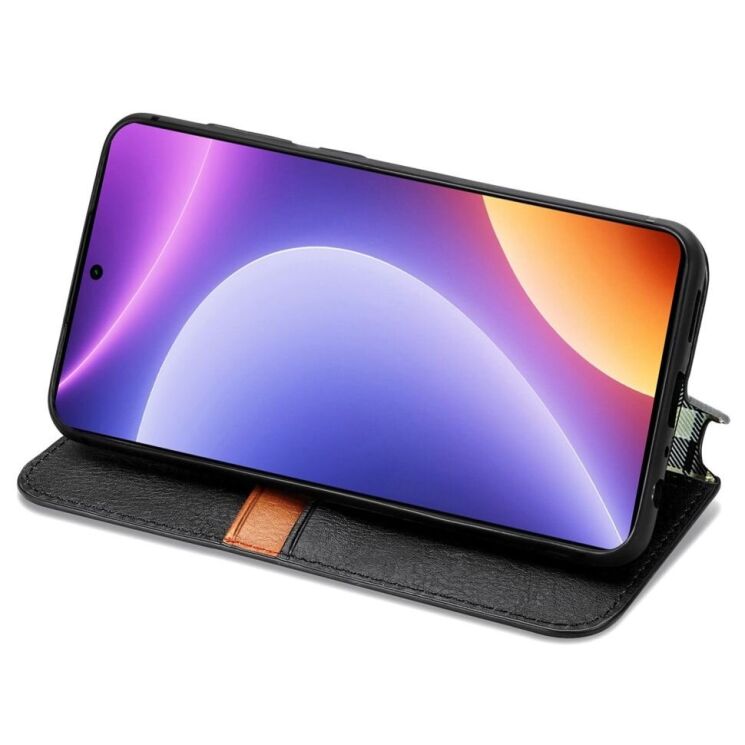 Чехол Deexe Rhombus Wallet для Xiaomi Poco F5 / Redmi Note 12 Turbo - Black: фото 3 из 6