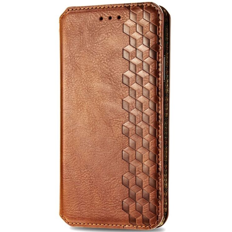 Чохол Deexe Rhombus Wallet для ZTE Blade A75 - Brown: фото 4 з 9
