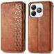 Чохол Deexe Rhombus Wallet для ZTE Blade A75 - Brown (361512Z). Фото 1 з 9