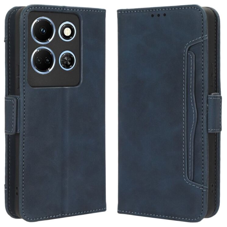 Чехол Deexe Wallet Stand для Infinix Note 30 - Blue: фото 1 из 7