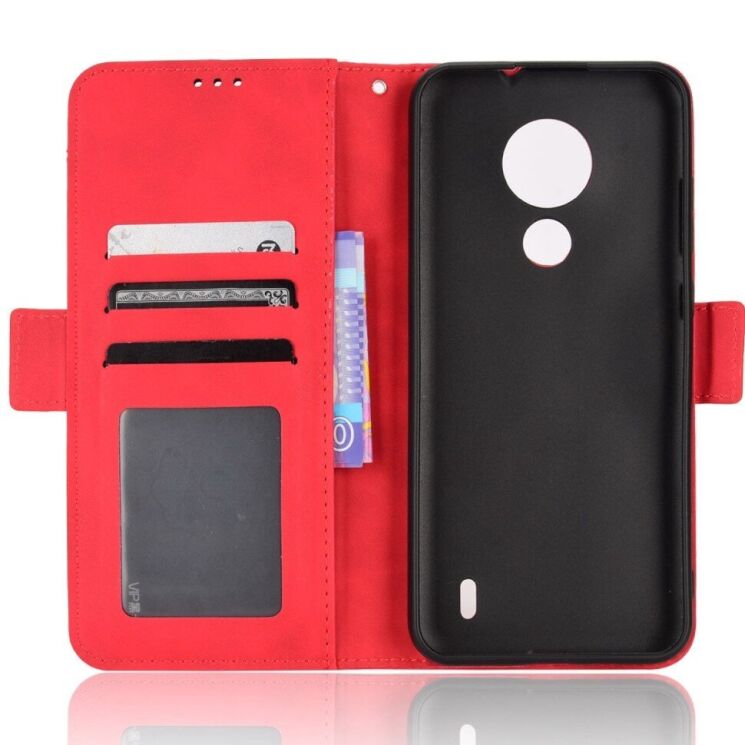 Чехол Deexe Wallet Stand для Nokia C21 - Red: фото 7 из 11