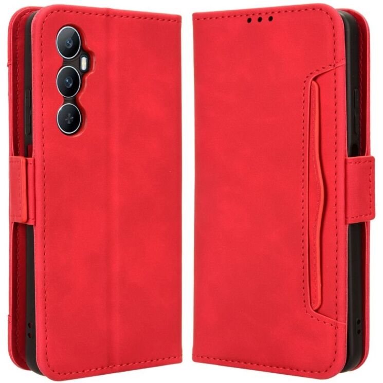 Чехол Deexe Wallet Stand для Realme C65 - Red: фото 1 из 8