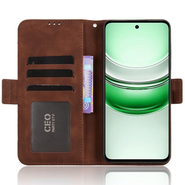 Чохол Deexe Wallet Stand для Realme C71 - Brown: фото 5 з 14