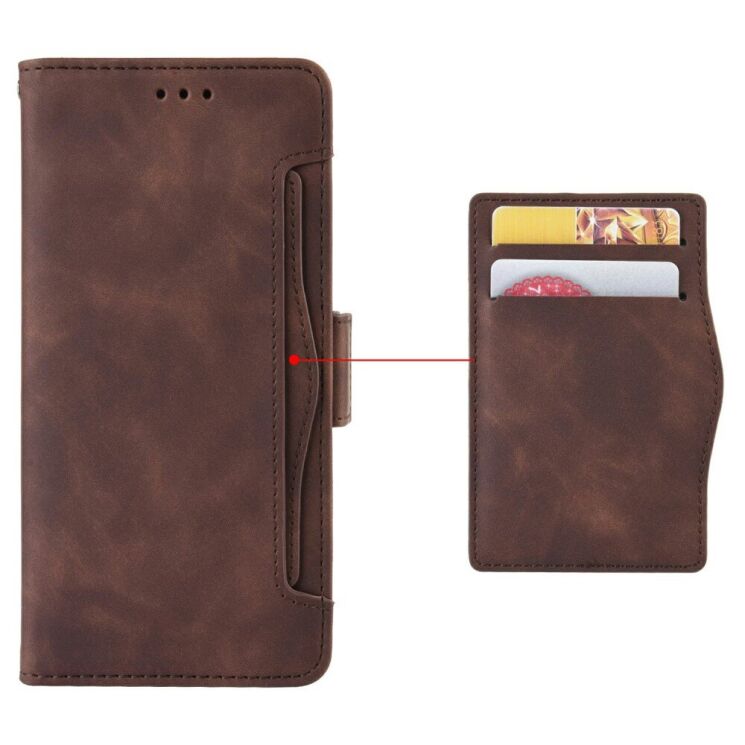 Чехол Deexe Wallet Stand для Realme GT 7 Pro - Brown: фото 6 из 7