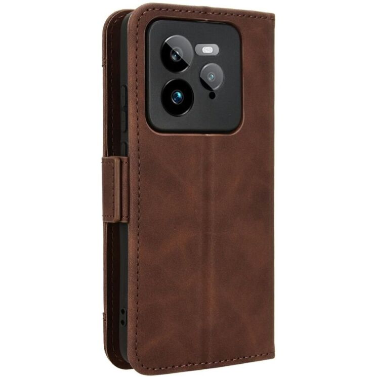 Чехол Deexe Wallet Stand для Realme GT 7 Pro - Brown: фото 7 из 7