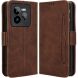 Чехол Deexe Wallet Stand для Realme GT 7 Pro - Brown (377220Z). Фото 1 из 7