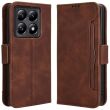 Чехол Deexe Wallet Stand для Xiaomi 14T - Brown (365708Z)