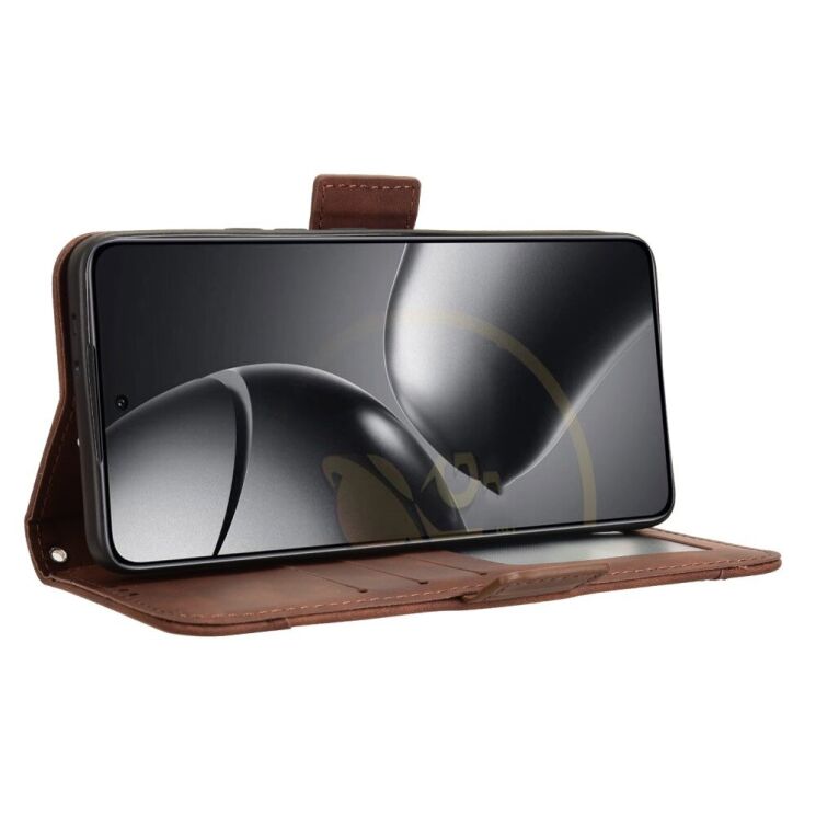 Чехол Deexe Wallet Stand для Xiaomi 14T - Brown: фото 4 из 7