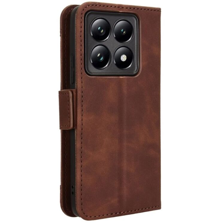 Чехол Deexe Wallet Stand для Xiaomi 14T - Brown: фото 6 из 7