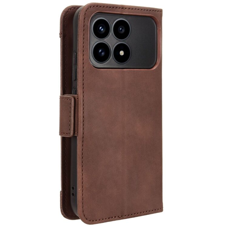 Чохол Deexe Wallet Stand для Xiaomi Poco F8 Pro - Brown: фото 6 з 15