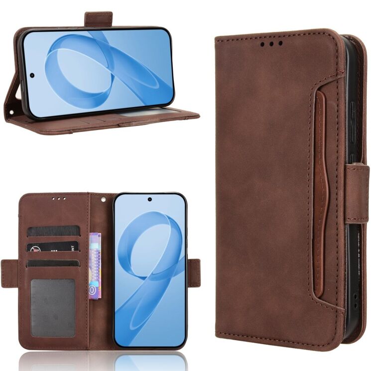 Чохол Deexe Wallet Stand для Xiaomi Poco F8 Pro - Brown: фото 7 з 15