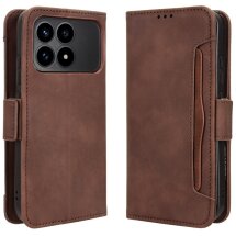 Чохол Deexe Wallet Stand для Xiaomi Poco F8 Pro - Brown: фото 1 з 15