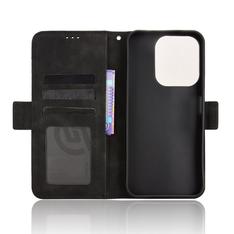 Чохол Deexe Wallet Stand для Xiaomi Redmi 15C - Black: фото 3 з 14
