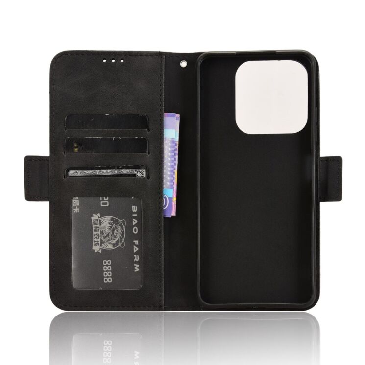 Чехол Deexe Wallet Stand для ZTE Blade A75 - Black: фото 5 из 7