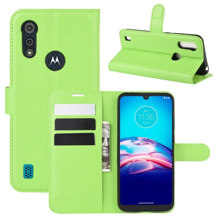 Классический чехол-книжка Deexe Book Type для Motorola Moto E6S / Moto E6i - Green: фото 1 из 6
