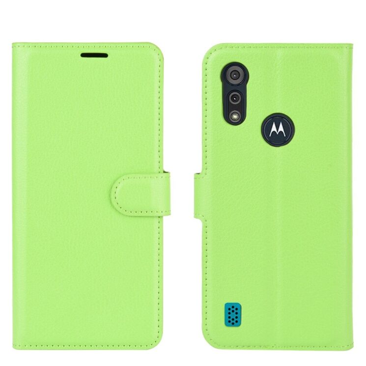 Классический чехол-книжка Deexe Book Type для Motorola Moto E6S / Moto E6i - Green: фото 6 из 6