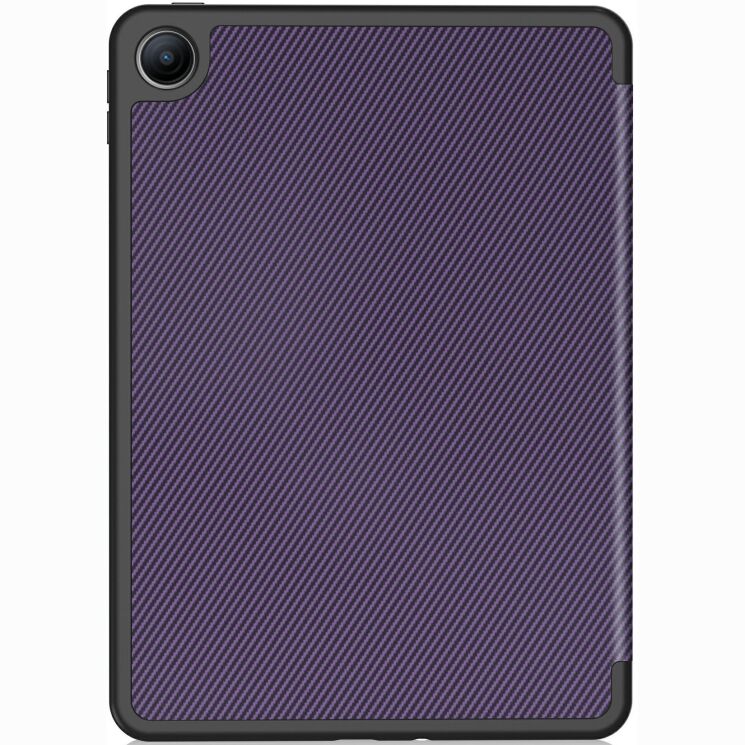 Чохол-книжка Deexe Carbon Folio для Xiaomi Redmi Pad 2 SE / Pad 2 9.7 - Purple: фото 3 з 11