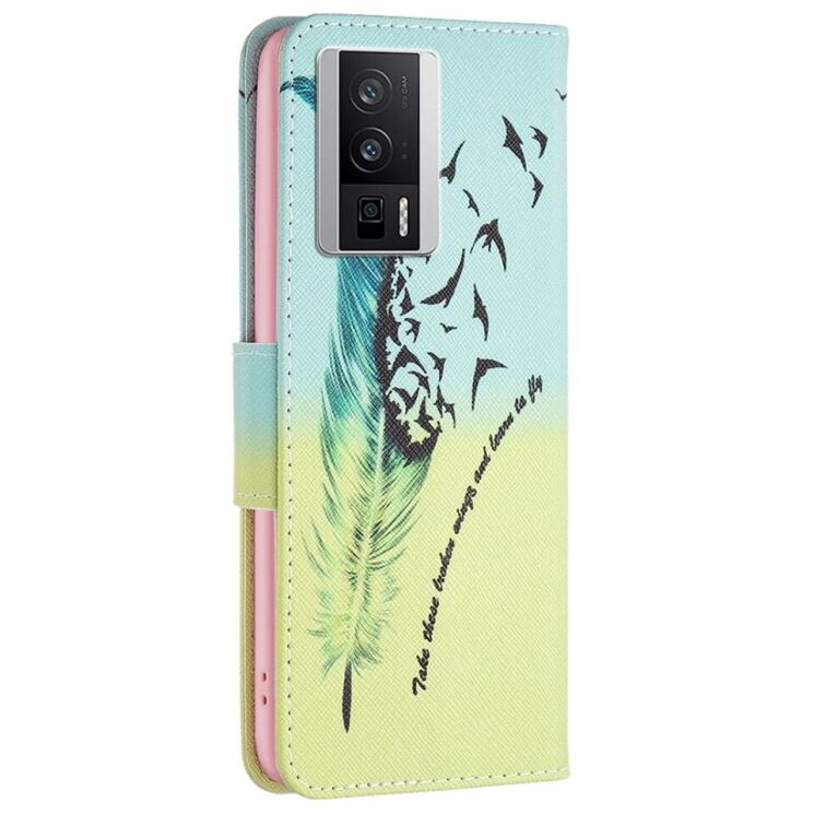 Чехол-книжка Deexe Color Wallet для Xiaomi Poco F5 Pro / Redmi K60 / Redmi K60 Pro - Feather: фото 4 из 8