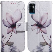 Чохол-книжка Deexe Color Wallet для ZTE Blade A72 / V40 Vita - Pink Flower: фото 1 з 9