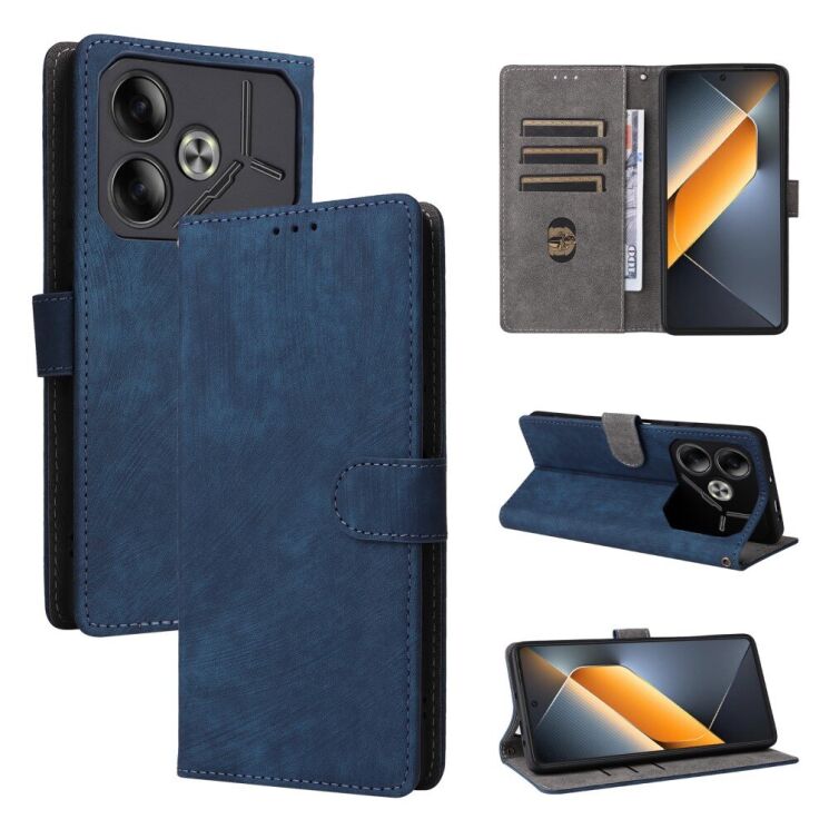 Чехол-книжка Deexe Delta Book для TECNO Pova 6 - Blue: фото 7 из 8
