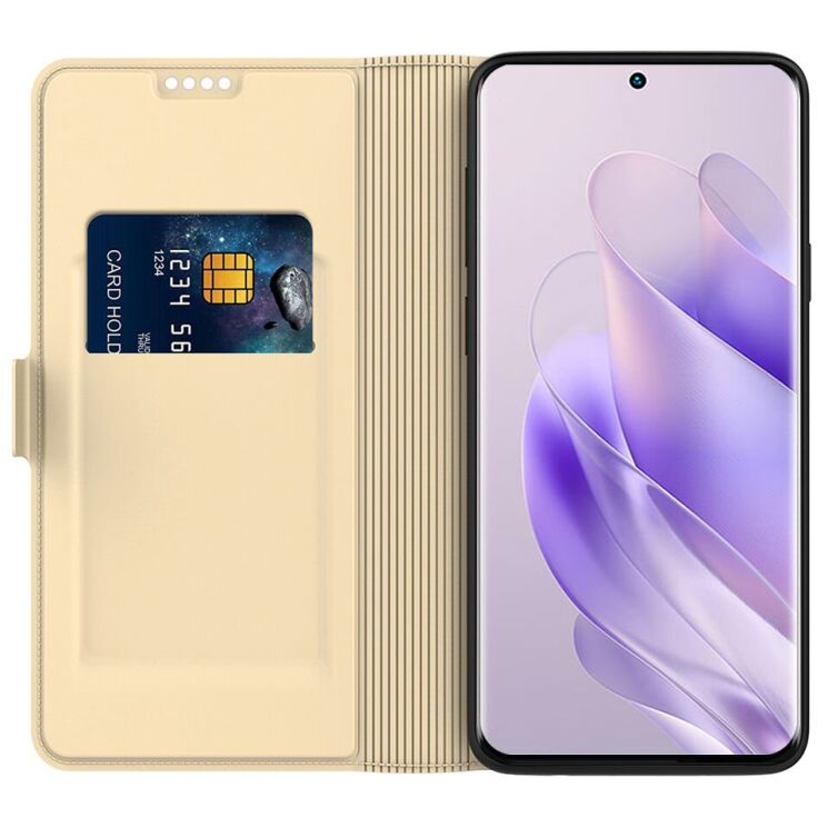 Чехол-книжка Deexe Faro Wallet для Infinix Hot 60 Pro Plus - Gold: фото 2 из 7