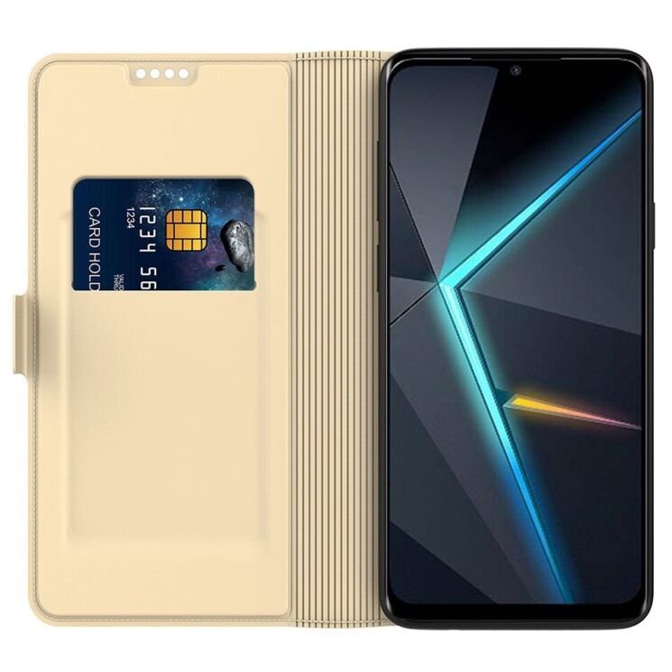 Чехол-книжка Deexe Faro Wallet для ZTE Nubia Neo - Gold: фото 2 из 7