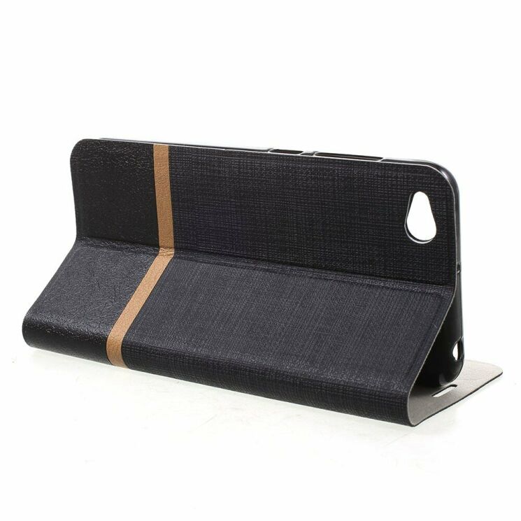 Чехол-книжка Deexe Lines Texture для Xiaomi Redmi Go - Black: фото 4 из 6