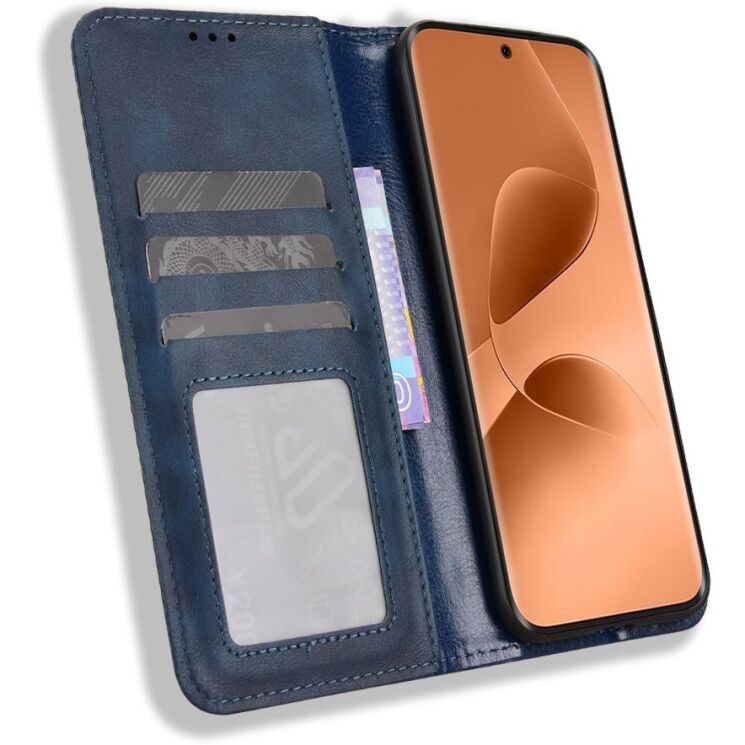 Чохол-книжка Deexe Retro Style для Infinix Note Edge - Blue (409202L) Чохол-книжка Deexe Retro Style для Infinix Note Edge - Blue: фото 4 з 19