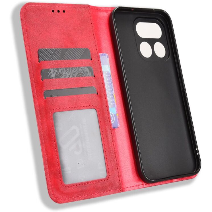 Чехол-книжка Deexe Retro Style для Realme 16 Pro Plus - Red (428509R) Чехол-книжка Deexe Retro Style для Realme 16 Pro Plus - Red: фото 5 из 20