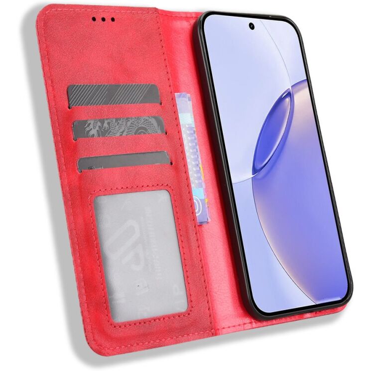 Чехол-книжка Deexe Retro Style для Realme 16 Pro Plus - Red (428509R) Чехол-книжка Deexe Retro Style для Realme 16 Pro Plus - Red: фото 6 из 20