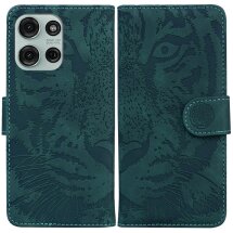 Чехол-книжка Deexe Tiger для Motorola Moto G75 - Green: фото 1 из 7