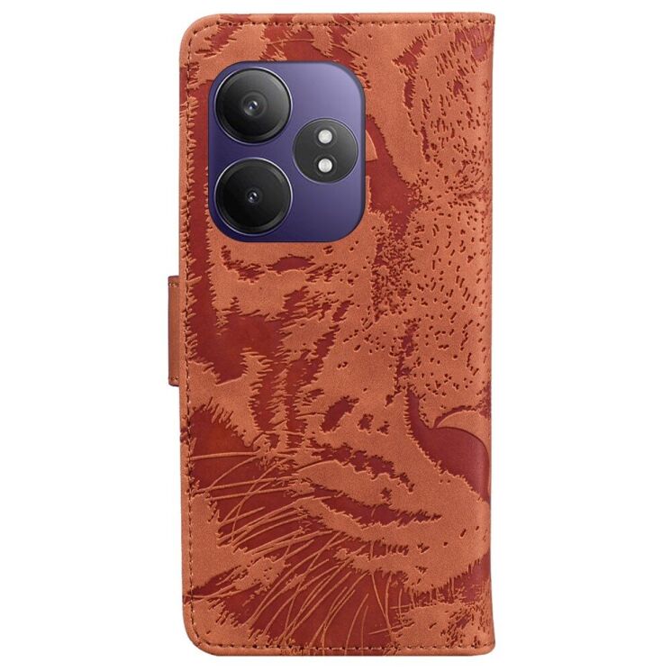 Чехол-книжка Deexe Tiger для Realme GT Neo 6 SE / GT 6T / GT 6 - Brown: фото 6 из 7
