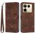 Чехол-книжка Deexe Triangle Series для Infinix Note 40 Pro - Brown: фото 1 из 13
