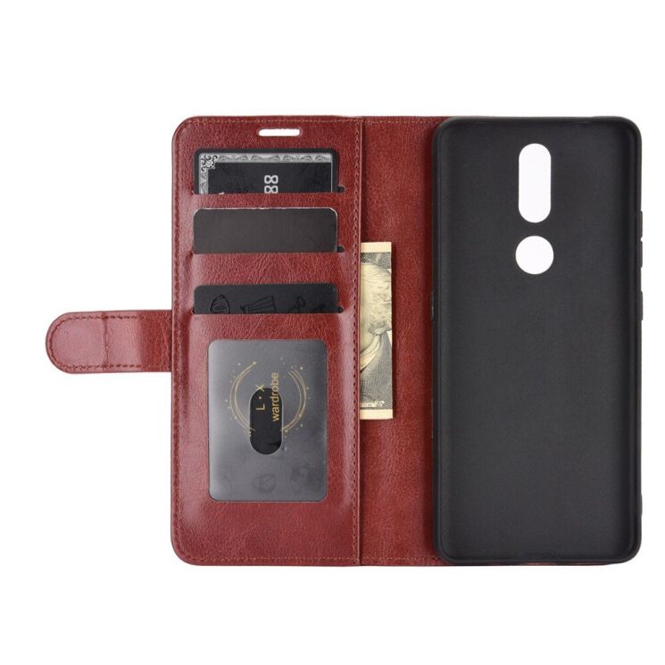 Чехол-книжка Deexe Wallet Style для Nokia 2.4 - Brown: фото 5 из 8
