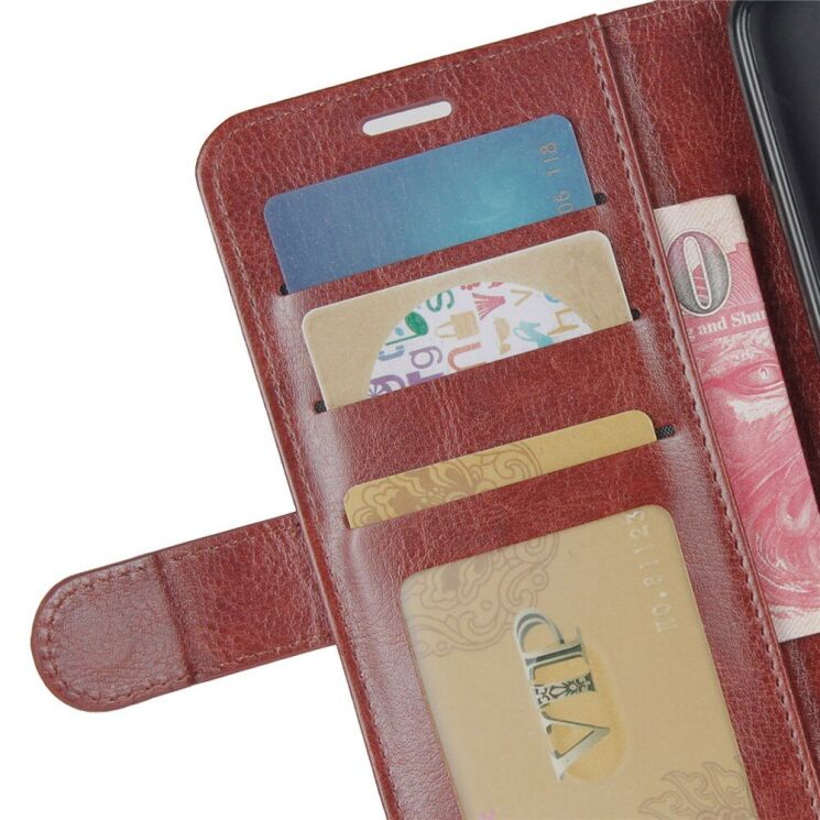 Чехол-книжка Deexe Wallet Style для Nokia 2.4 - Brown: фото 4 из 8