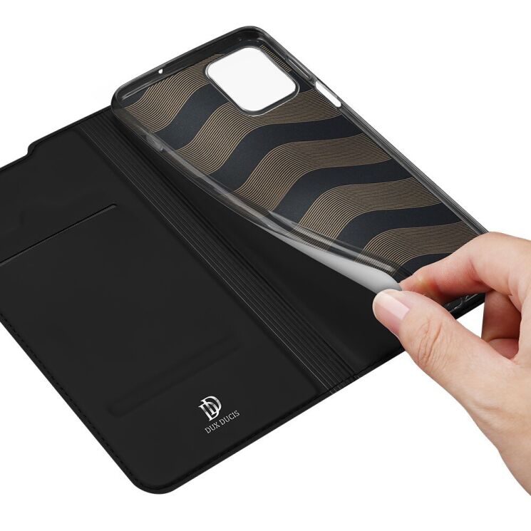 Чохол-книжка DUX DUCIS Skin Pro для Motorola Moto G100 - Dark Blue: фото 12 з 14