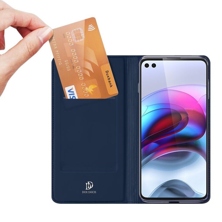 Чохол-книжка DUX DUCIS Skin Pro для Motorola Moto G100 - Dark Blue: фото 10 з 14