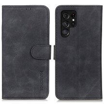 Чехол-книжка KHAZNEH Retro Wallet для Samsung Galaxy S25 Ultra (S938) - Black: фото 1 из 8