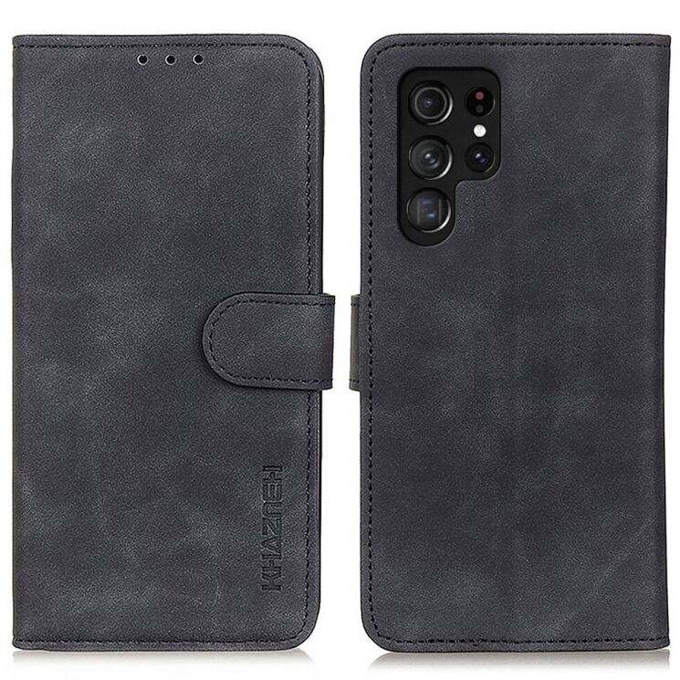 Чехол-книжка KHAZNEH Retro Wallet для Samsung Galaxy S25 Ultra (S938) - Black: фото 1 из 8
