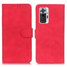 Чехол-книжка KHAZNEH Retro Wallet для Xiaomi Redmi Note 10 Pro - Red: фото 1 из 8
