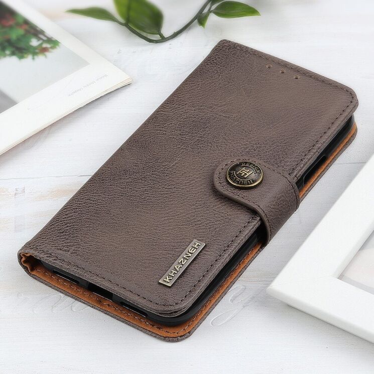 Чехол-книжка с застежкой KHAZNEH Wallet Cover для OnePlus Nord CE - Grey: фото 9 из 10