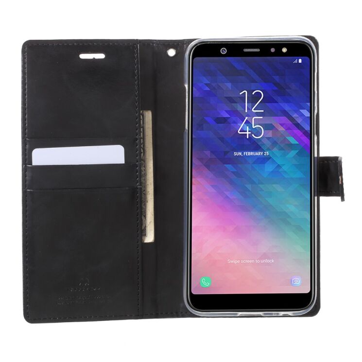 Чехол-книжка MERCURY Classic Wallet для Samsung Galaxy A6+ 2018 (A605) - Black: фото 6 из 8