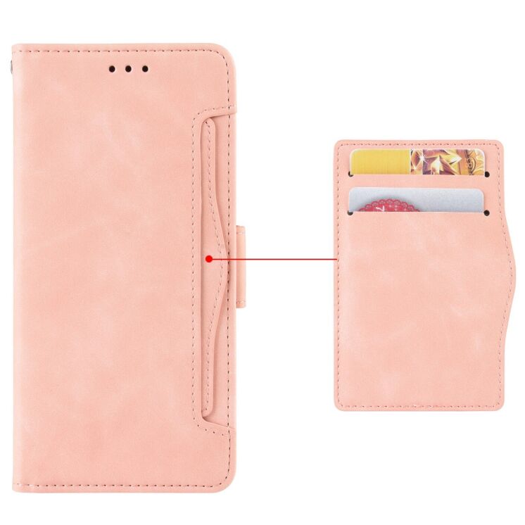 Чехол-книжка с карманами Deexe Wallet Stand для OPPO Reno 16 / 16 Pro - Pink: фото 2 из 17