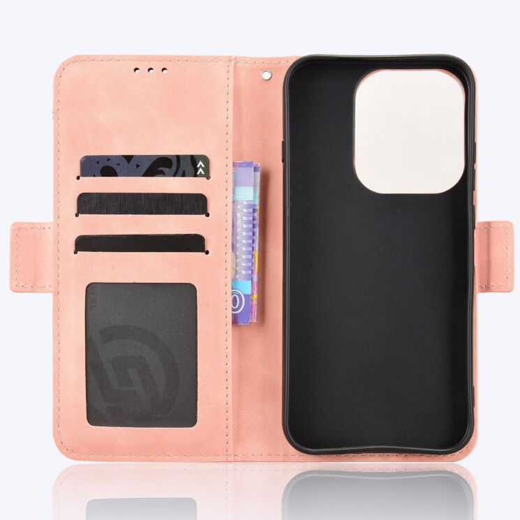 Чехол-книжка с карманами Deexe Wallet Stand для OPPO Reno 16 / 16 Pro - Pink: фото 4 из 17