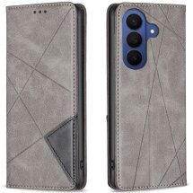 Чехол-книжка с карманами UniCase Geometric Pattern для Samsung Galaxy A37 (A376) - Grey: фото 1 из 10