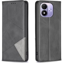 Чехол-книжка с карманами UniCase Geometric Pattern для Xiaomi Redmi Note 17 - Black: фото 1 из 10