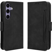 Чехол-книжка с кармашками Deexe Wallet Stand для Samsung Galaxy S26 FE - Black: фото 1 из 15