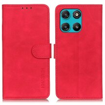 Чохол-книжка з застібкою KHAZNEH Retro Wallet для Motorola Moto G57 Power / G67 Power - Red: фото 1 з 9